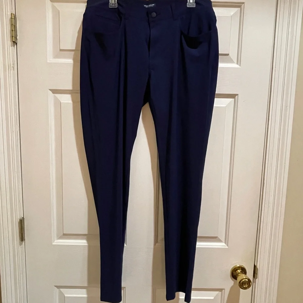 Peter Millar Men's Navy Blue Bingham Performance Pants 35x32 NWT - Picture 4 of 10